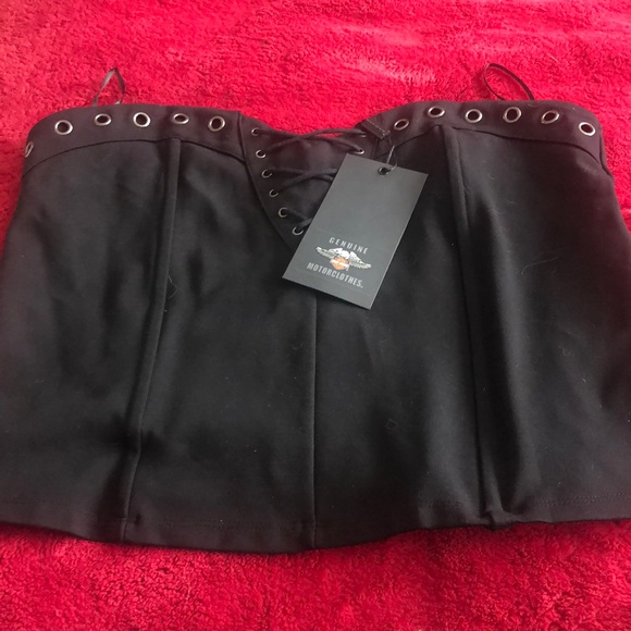 NWT Harley Davidson woman’s strapless corset style tank - Picture 2 of 8